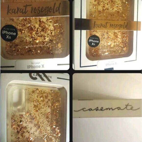 Case-Mate Karat Rose Gold Hard Case for iPhone X / Xs - Rose Gold New in Box - Picture 2 of 5